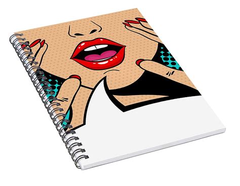 Sexy Surprised Blonde Pop Art Woman With Open Mouth And Rising Hands Screaming Announcement