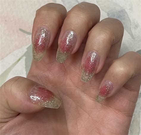 Clear Glitter Acrylic Nails