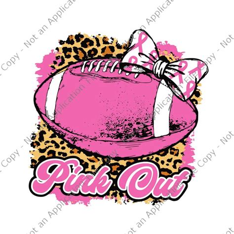 Pink Out Football Tackle Breast Cancer Warrior Svg Pink Out Football