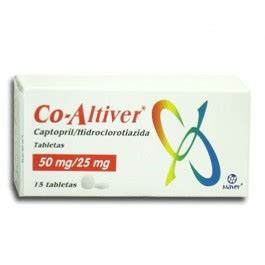 CAPTOPRIL HIDROCLOROTIAZIDA 50 25 MG C 15 TABLETAS CO ALTIVER