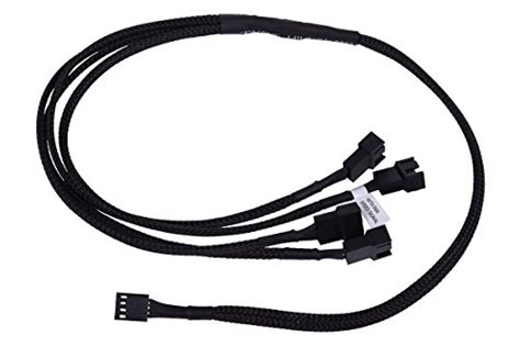 Phobya Y Cable 4 Pin PWM To 4x 4 Pin PWM 60cm Sleeved Black