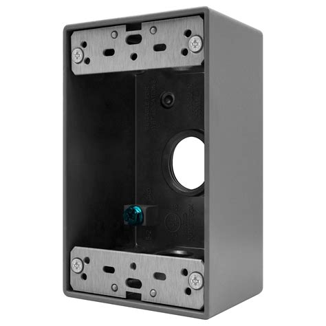 ENERLITES Weatherproof Outlet Box With Three Threaded Outlets Outdoor