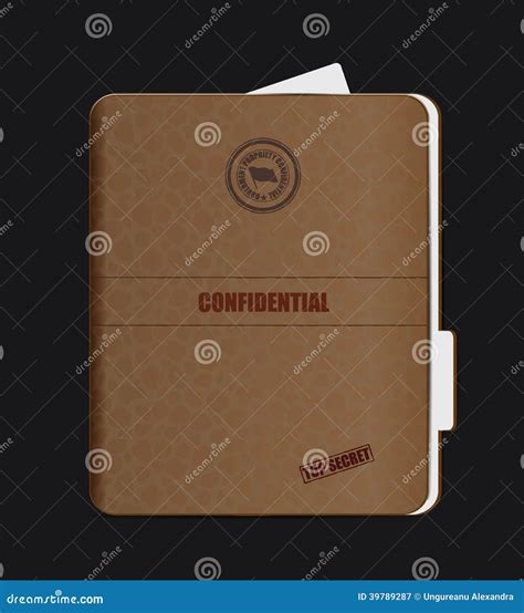 Old Confidential Folder Stock Vector - Image: 39789287