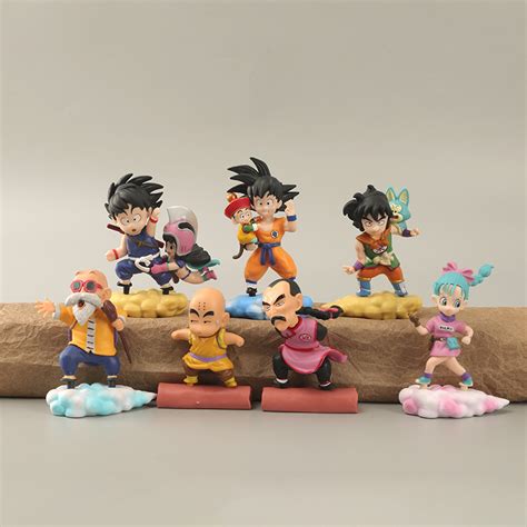 7PCS SET 8 10cm Dragon Ball Z Son Goku Master Roshi Yamcha Kuririn