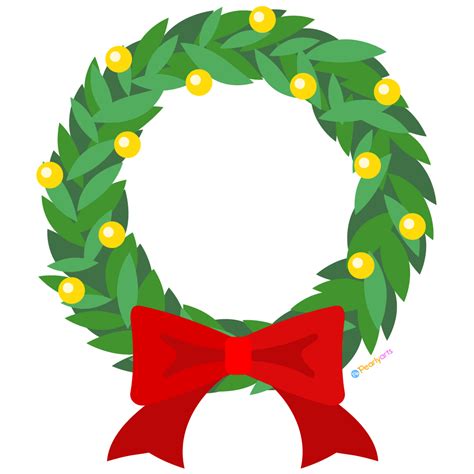 Christmas Wreaths With Lights Clip Art