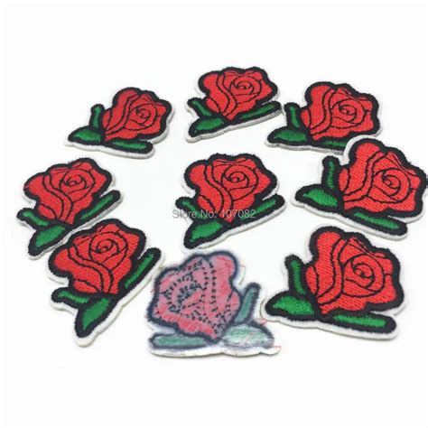 Buy Yiasangly 20pcs Embroidered Sewing Iron On Roses