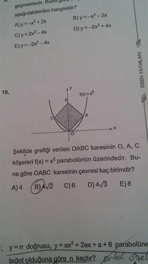 Cevap B Ama Bana Cozumu Lazim Acilen Cozum Yazmayipta Mal Mal Yorum