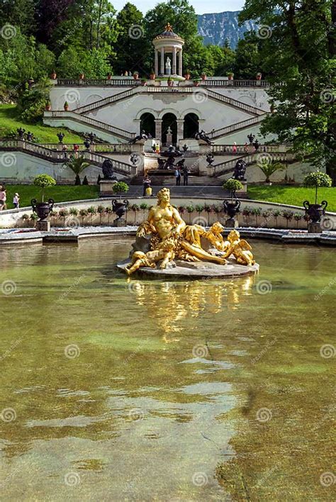 Linderhof Palace gardens editorial stock photo. Image of bavaria ...