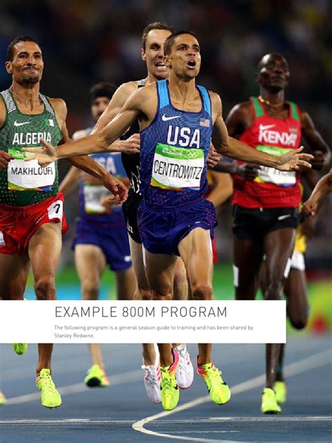 800m Training Plans | PDF | Athletics | Sport Of Athletics