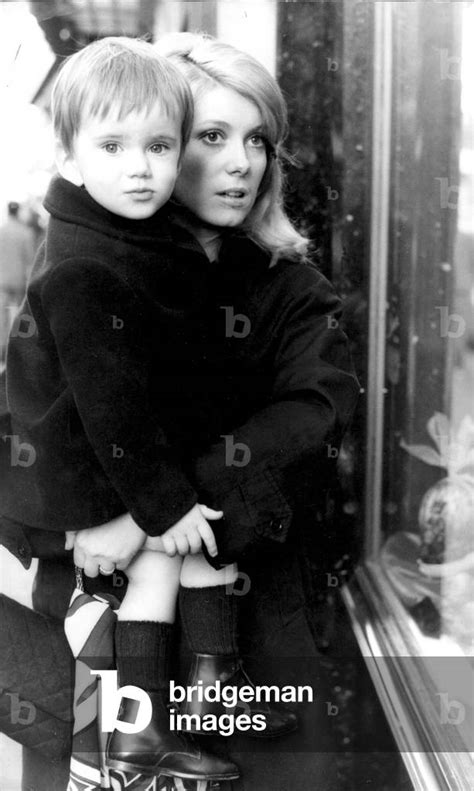 Image of Portrait of Catherine deneuve with her son Christian Vadim in