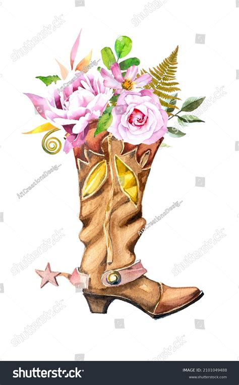 Sunflowers Cowgirl Boot Images Stock Photos Vectors Shutterstock