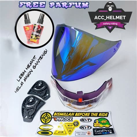 Jual PAKET GANTENG VISOR SPOILER KYT GALAXY DJ MARU INK CENTRO