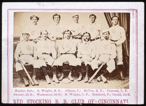 The Cincinnati Red Stockings played the first professional baseball ...