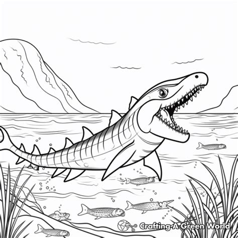 Mosasaurus Coloring Pages Free Printable