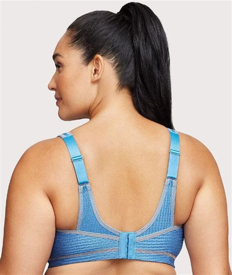 Glamorise No Bounce Camisole Elite Wire Free Sports Bra Light Denim