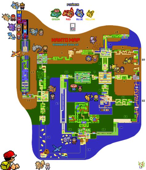 Navigating The Kanto Region: A Geographical Analysis Of Pokémon Blue’s ...