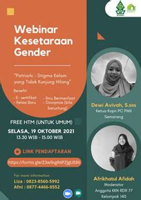 Bicara Kesetaraan Gender Kkn Rdr Uin Walisongo Gelar Webinar