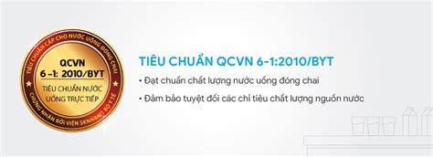 Tiêu chuẩn nước uống trực tiếp quy định QCVN 6 1 2010 BYT