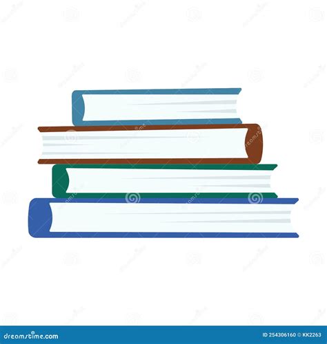 Stack Of Books Front View Stock Vector Illustration Of Page 254306160