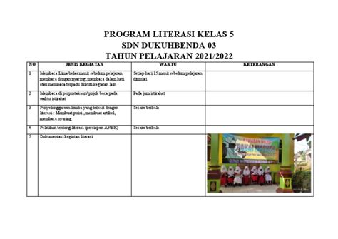 Program Literasi Kelas 5 | PDF