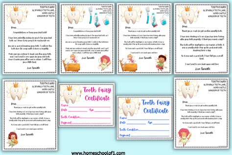 8 Free Tooth Fairy Letter Printables Certificates