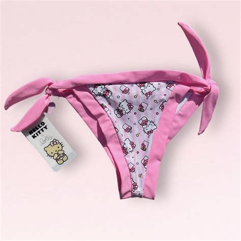 Dolls Kill Hello Kitty Stripe Bikini Bottoms 👙 Free Depop