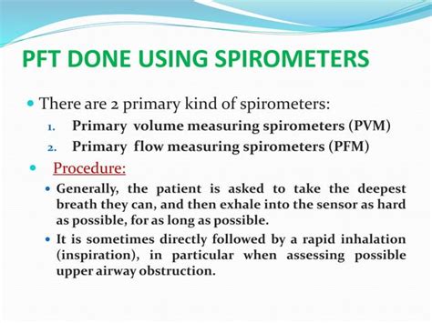 Bedside PULMONARY FUNCTION TEST PFT PPT