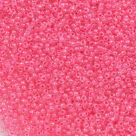 Toho Seed Bead 110 Inside Color Lined Ballerina Pink 987 Aura Crystals Llc