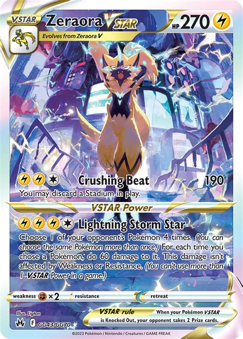 Zeraora VSTAR Crown Zenith CRZ GG43 PkmnCards