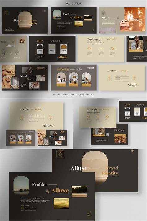 Alluxe Elegant Brand Identity Presentation Template Elegant Branding Presentation Templates