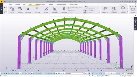 How To Create A Curved Rafter Portal Frame Tekla Structures 2017i