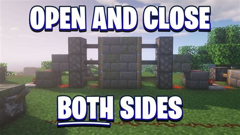 Piston Door Open From Both Sides Minecraft Tutorial 117 Youtube