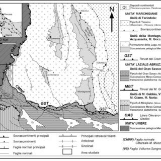 Carta Dell Assetto Geologico Regionale Regional Geological Setting