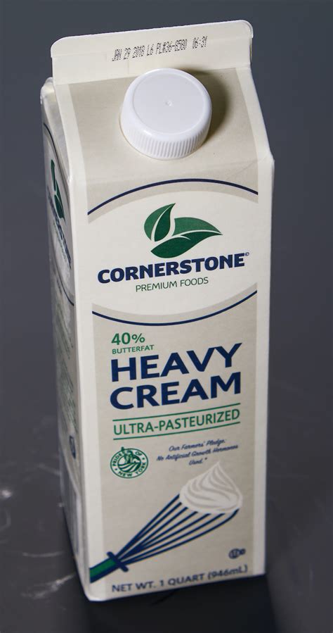 40 Heavy Cream Ultra Pasteurized Dairy Cornerstone Premium Foods