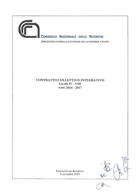 PDF CONTRATTO COLLETTIVO INTEGRATIVO Livelli IV VIII Anni