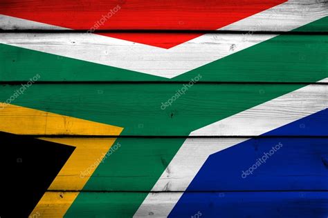 South Africa Flag On Wood Background Stock Photo Image By