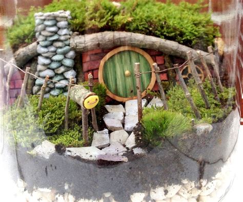 Hobbit House Terrarium Set Hobbit House Terrarium Fairy Garden Decor