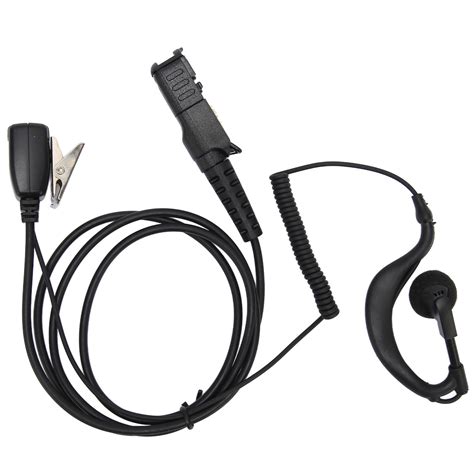 G Shape Earpiece PU Cable Walkie Talkie Earpiece With Mic PTT For