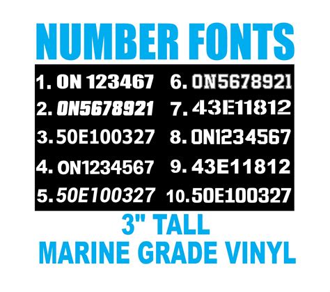 Boat Numbers Boat Vinyl Decals Boat Registration Numbers | Etsy