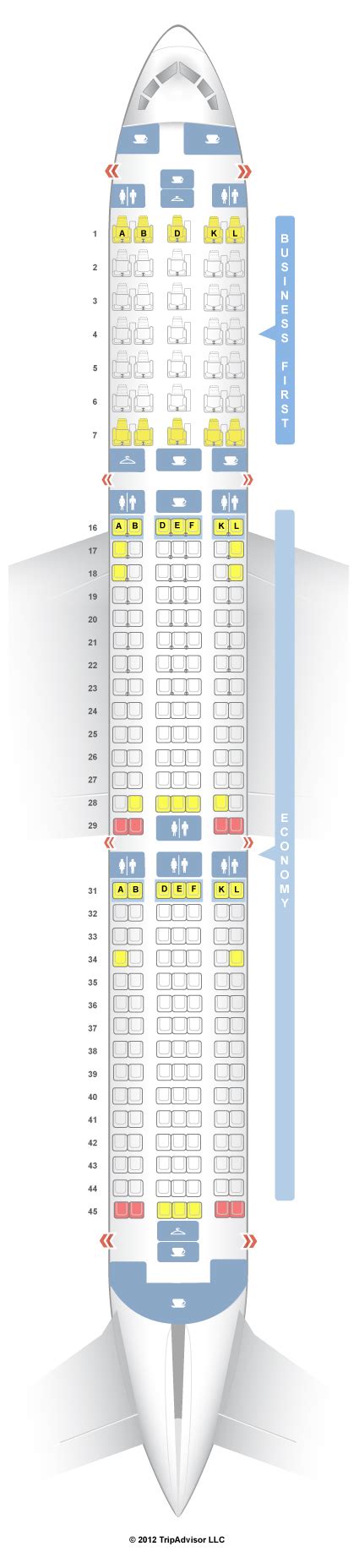 United Airlines Seat Selection Map