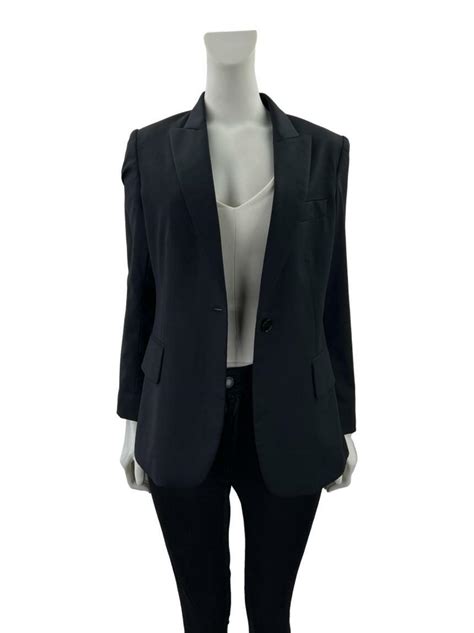 Blazer Stella Mccartney Lã Preto Original AFPE1 Etiqueta Única