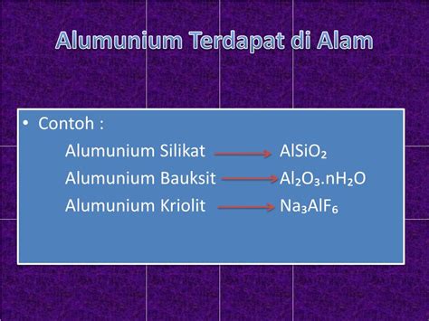 PPT - UNSUR KIMIA Alumunium (Al) dan Silikon (Si) PowerPoint Presentation - ID:2132773