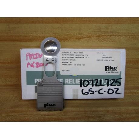 Fike 1072L725 1 Rupture Disc POLY SD CS Mara Industrial