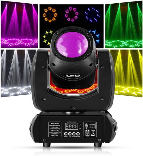 UKing Lyre LED Tête Mobile LED 100W Commande Vocale Moving Head Lumiere