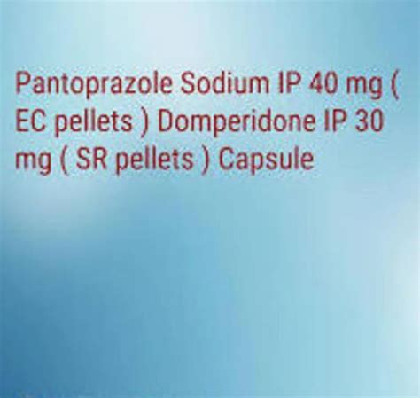 Enteric Coated Pantoprazole Sodium 40mg Sustained Release Domperidone