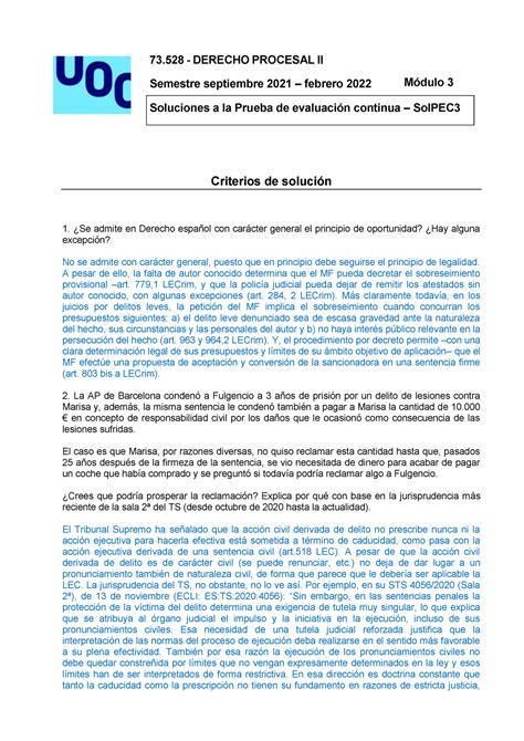 73528 Sol PEC 3 Soluciones a la Prueba de evaluación continua PEC1