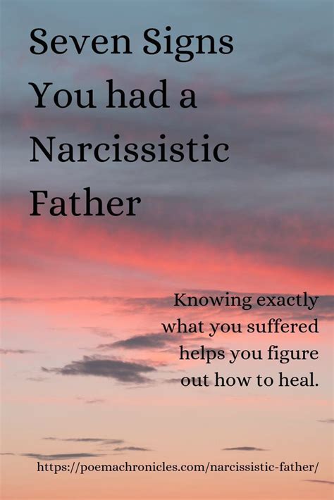 7 Signs Of A Narcissistic Father Poema Chronicles Artofit