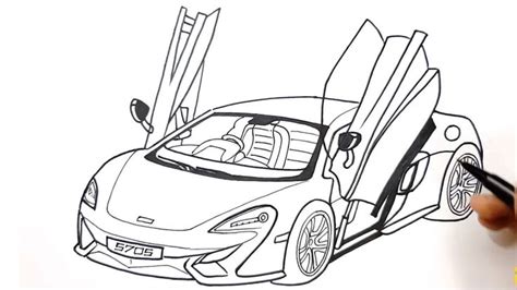 Sports Car Drawing Outline