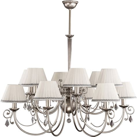 Casa Padrino lustre baroque de luxe en cristal argent blanc Ø 90 cm