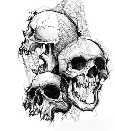 Pin By Wei Er Hai On Sch Del Skull Art Drawing Skulls Drawing Skull